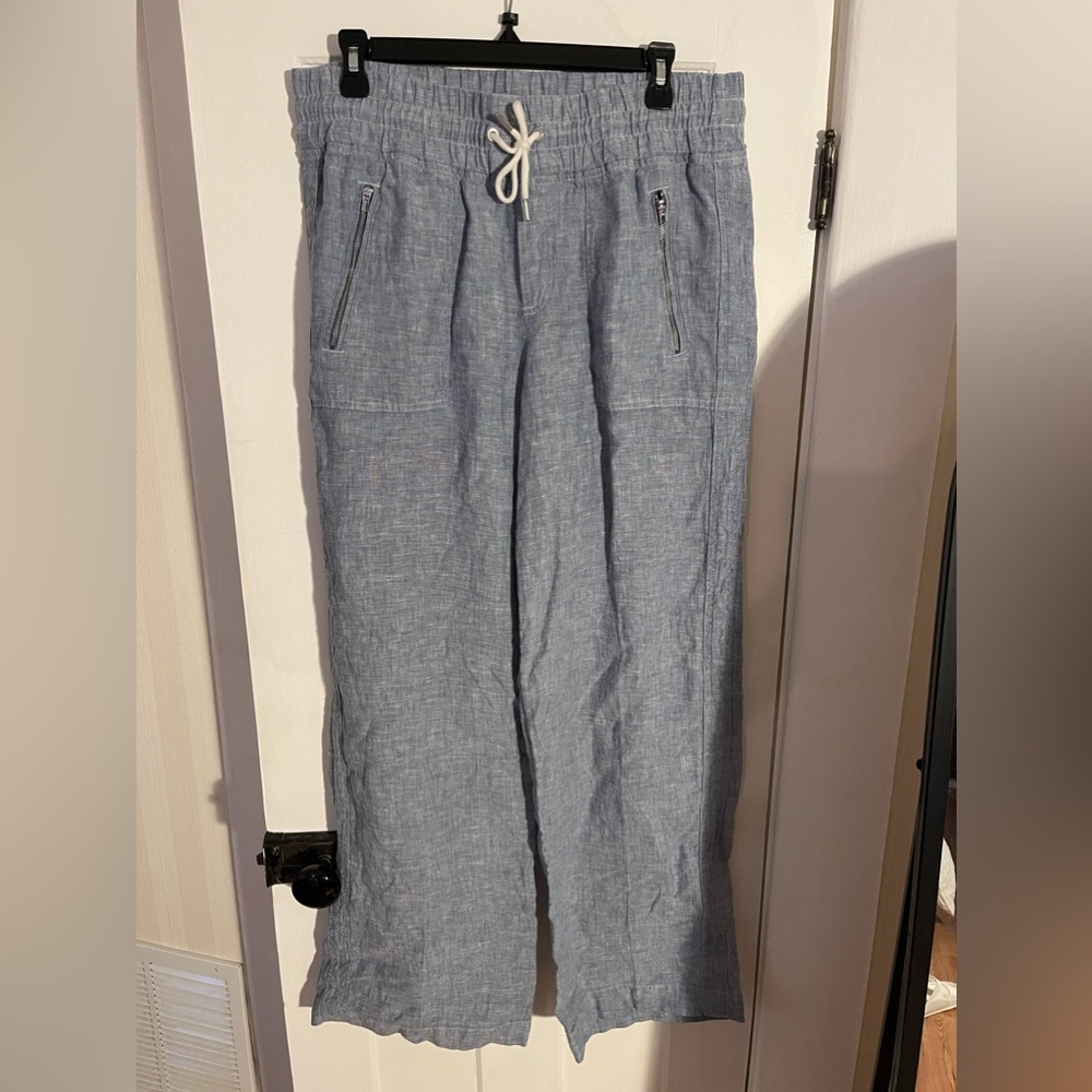 Athleta Cabo Linen Wide Leg Pant